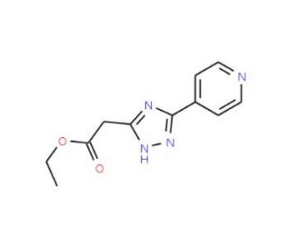 Ethyl [3-(4-pyridyl)-1H-1,2,4-triazol-5-yl]acetate - chemical structure image