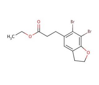 Ethyl 3-(6,7-Dibromo-2,3-dihydro-1-benzofuran-5-yl)propanoate (CAS 196597-75-8) - chemical structure image