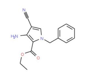 ethyl 3-amino-1-benzyl-4-cyano-1H-pyrrole-2-carboxylate - chemical structure image
