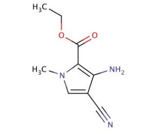 ethyl 3-amino-4-cyano-1-methyl-1H-pyrrole-2-carboxylate - chemical structure image