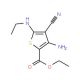 ethyl 3-amino-4-cyano-5-(ethylamino)thiophene-2-carboxylate - chemical structure image