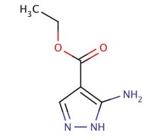 Ethyl 3-Amino-4-pyrazolecarboxylate (CAS 6994-25-8) - chemical structure image
