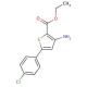 Ethyl 3-amino-5-(4-chlorophenyl)thiophene-2-carboxylate (CAS 91076-94-7) - chemical structure image