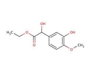 Ethyl 3-hydroxy-4-methoxy-mandelate (CAS 91971-78-7) - chemical structure image