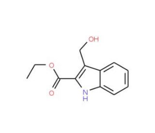 Ethyl 3-(hydroxymethyl)-1H-indole-2-carboxylate (CAS 666752-02-9) - chemical structure image