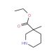 Ethyl 3-methylpiperidine-3-carboxylate (CAS 170843-43-3) - chemical structure image