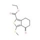 Ethyl 3-(methylthio)-4-oxo-4,5,6,7-tetrahydrobenzo[c]thiophene-1-carboxylate (CAS 168279-54-7) - chemical structure image
