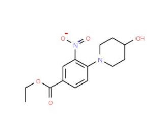 Ethyl 3-Nitro-4-(piperidin-4-ol-1-yl)benzoate - chemical structure image