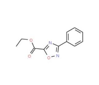ethyl 3-phenyl-1,2,4-oxadiazole-5-carboxylate (CAS 37760-54-6) - chemical structure image