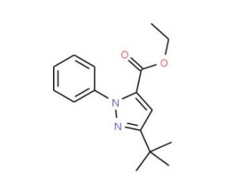ethyl 3-tert-butyl-1-phenyl-1H-pyrazole-5-carboxylate - chemical structure image