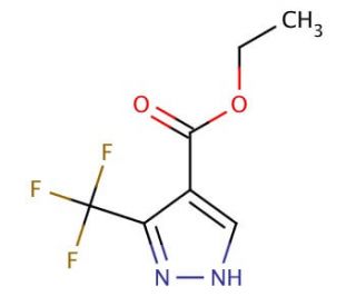 Ethyl 3-(Trifluoromethyl)pyrazole-4-carboxylate (CAS 155377-19-8) - chemical structure image