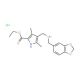 Ethyl 4-{[(1,3-benzodioxol-5-ylmethyl)amino]methyl}-3,5-dimethyl-1H-pyrrole-2-carboxylate HCl - chemical structure image