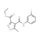 Ethyl 4-[(3-fluoroanilino)carbonyl]-5-methylisoxazole-3-carboxylate - chemical structure image