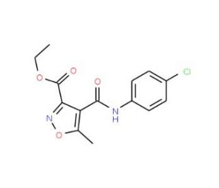 Ethyl 4-[(4-chloroanilino)carbonyl]-5-methyl-3-isoxazolecarboxylate (CAS 134889-04-6) - chemical structure image