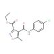 Ethyl 4-[(4-chloroanilino)carbonyl]-5-methyl-3-isoxazolecarboxylate (CAS 134889-04-6) - chemical structure image
