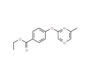 Ethyl 4-[(6-methylpyrazin-2-yl)oxy]benzoate (CAS 906353-03-5) - chemical structure image