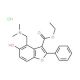 ethyl 4-[(dimethylamino)methyl]-5-hydroxy-2-phenyl-1-benzofuran-3-carboxylate hydrochloride (CAS 95696-19-8) - chemical struc
