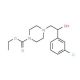 Ethyl 4-[2-(3-chlorophenyl)-2-hydroxyethyl]-tetrahydro-1(2H)-pyrazinecarboxylate (CAS 486439-08-1) - chemical structure image