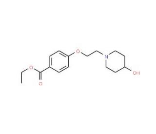 Ethyl 4-[2-(4-hydroxypiperidino)ethoxy]-benzenecarboxylate (CAS 937601-92-8) - chemical structure image