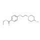 Ethyl 4-[2-(4-hydroxypiperidino)ethoxy]-benzenecarboxylate (CAS 937601-92-8) - chemical structure image