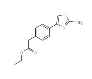 ethyl [4-(2-amino-1,3-thiazol-4-yl)phenyl]acetate - chemical structure image