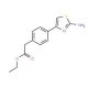 ethyl [4-(2-amino-1,3-thiazol-4-yl)phenyl]acetate - chemical structure image