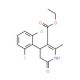 Ethyl 4-(2-chloro-6-fluorophenyl)-2-methyl-6-oxo-1,4,5,6-tetrahydro-3-pyridinecarboxylate - chemical structure image