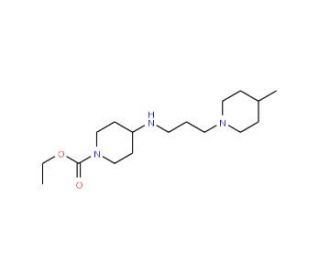 Ethyl 4-{[3-(4-methylpiperidin-1-yl)propyl]-amino}piperidine-1-carboxylate - chemical structure image