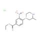 Ethyl 4-(3-methylpiperazin-1-yl)-3-nitrobenzoatehydrochloride - chemical structure image