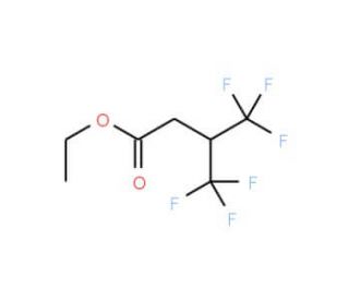 Ethyl 4,4,4-trifluoro-3-(trifluoromethyl)-butyrate (CAS 17327-34-3) - chemical structure image