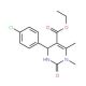 Ethyl 4-(4-chlorophenyl)-1,6-dimethyl-2-oxo-1,2,3,4-tetrahydro-5-pyrimidinecarboxylate (CAS 302821-62-1) - chemical structure