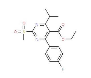 Ethyl 4-(4-Fluorophenyl)-6-isopropyl-2-(methylsulfonyl)pyrimidine-5-carboxylate (CAS 147118-28-3) - chemical structure image