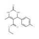 Ethyl 4-(4-fluorophenyl)-6-methyl-2-(1H,3H)-pyrimidone-5-carboxylate (CAS 5937-24-6) - chemical structure image
