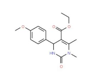 Ethyl 4-(4-methoxyphenyl)-1,6-dimethyl-2-oxo-1,2,3,4-tetrahydro-5-pyrimidinecarboxylate - chemical structure image