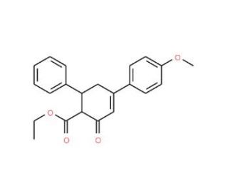 Ethyl 4-(4-methoxyphenyl)-2-oxo-6-phenyl-3-cyclohexene-1-carboxylate (CAS 25960-25-2) - chemical structure image