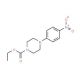 Ethyl 4-(4-nitrophenyl)tetrahydro-1(2H)-pyrazinecarboxylate (CAS 16154-60-2) - chemical structure image