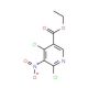 Ethyl 4,6-dichloro-5-nitronicotinate (CAS 154012-15-4) - chemical structure image
