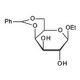 Ethyl 4,6-O-benzylidene-b-D-galactopyranoside (CAS 101833-22-1) - chemical structure image