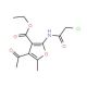 ethyl 4-acetyl-2-[(chloroacetyl)amino]-5-methyl-3-furoate - chemical structure image
