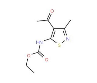 Ethyl 4-acetyl-3-methylisothiazol-5-ylcarbamate - chemical structure image