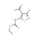 Ethyl 4-acetyl-3-methylisothiazol-5-ylcarbamate - chemical structure image