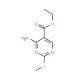 ethyl 4-amino-2-(methylthio)pyrimidine-5-carboxylate (CAS 776-53-4) - chemical structure image