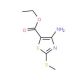 Ethyl 4-amino-2-(methylthio)thiazole-5-carboxylate (CAS 39736-29-3) - chemical structure image