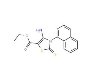 Ethyl 4-amino-3-(1-naphthyl)-2-thioxo-2,3-dihydro-1,3-thiazole-5-carboxylate - chemical structure image