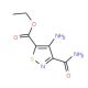 Ethyl 4-amino-3-(aminocarbonyl)isothiazole-5-carboxylate (CAS 54968-74-0) - chemical structure image