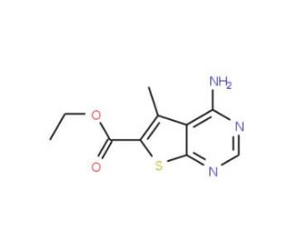 Ethyl 4-amino-5-methylthieno[2,3-d]pyrimidine-6-carboxylate - chemical structure image