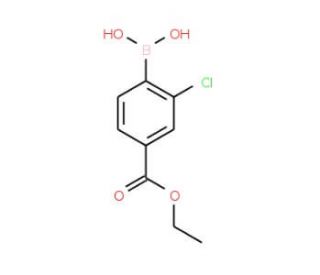 Ethyl 4-borono-3-chlorobenzoate (CAS 913835-94-6) - chemical structure image