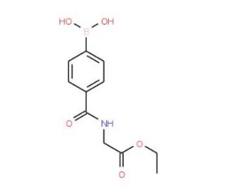 Ethyl (4-boronobenzoylamino)acetate (CAS 1072946-08-7) - chemical structure image