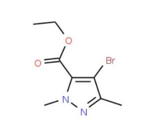 Ethyl 4-bromo-1,3-dimethylpyrazole-5-carboxylate (CAS 50920-64-4) - chemical structure image