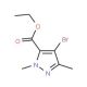 Ethyl 4-bromo-1,3-dimethylpyrazole-5-carboxylate (CAS 50920-64-4) - chemical structure image